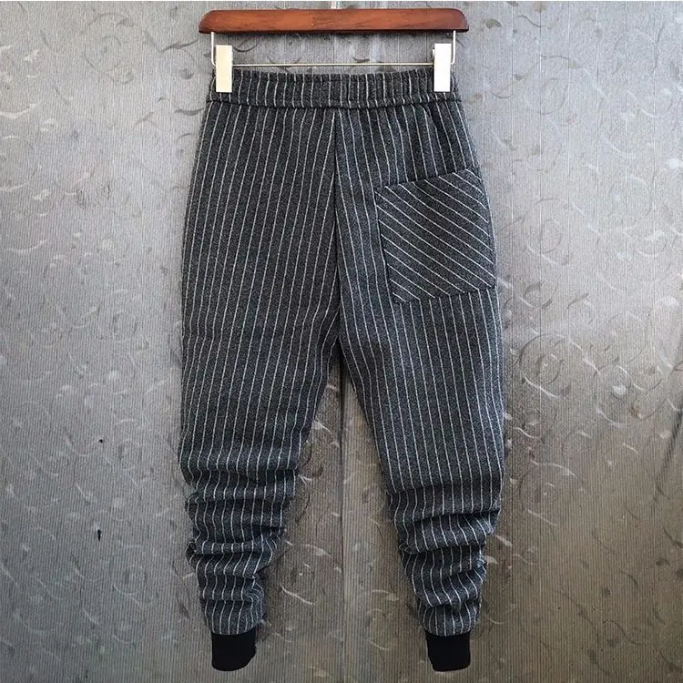 Idopy Модные мужские трендовые высококачественные джинсы шаровары с кулиской