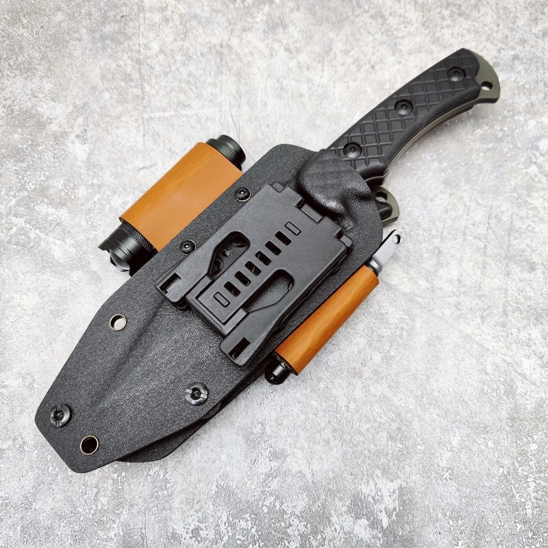 Высококачественная внешняя искусственная кожа Kydex 58HRC фиксированное лезвие G10