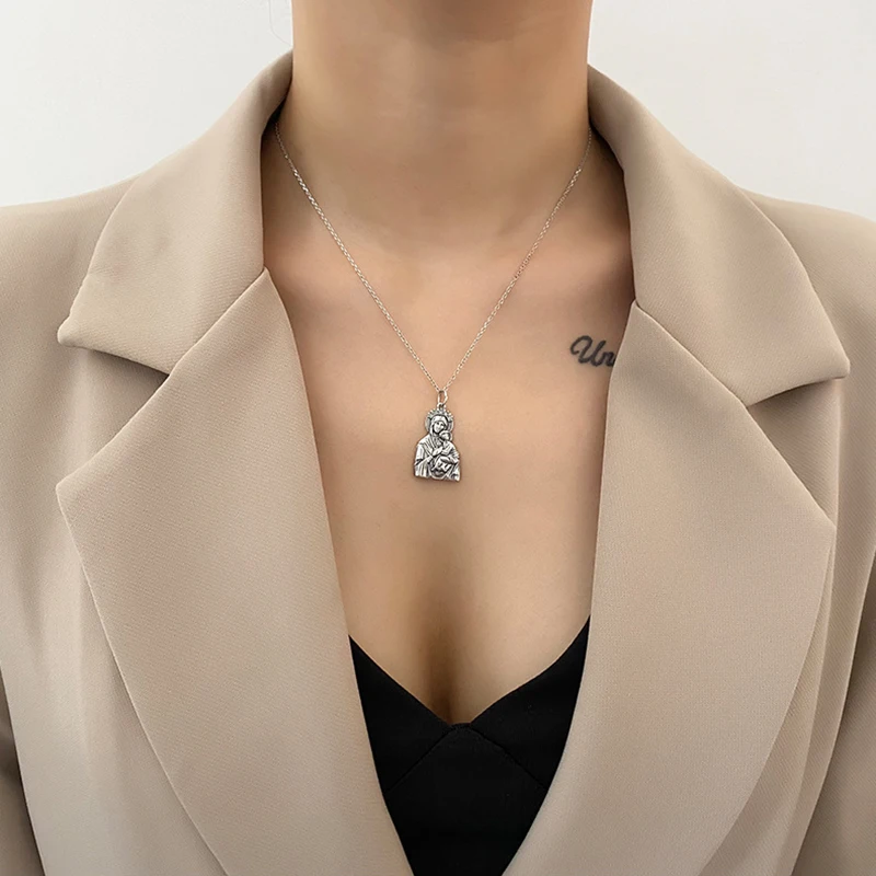 

925 Silver Coin Necklace Vintage Pendants Minimalism Jewelry Kolye Collier Bijoux Femme Boho Necklace for Women Silver Chocker