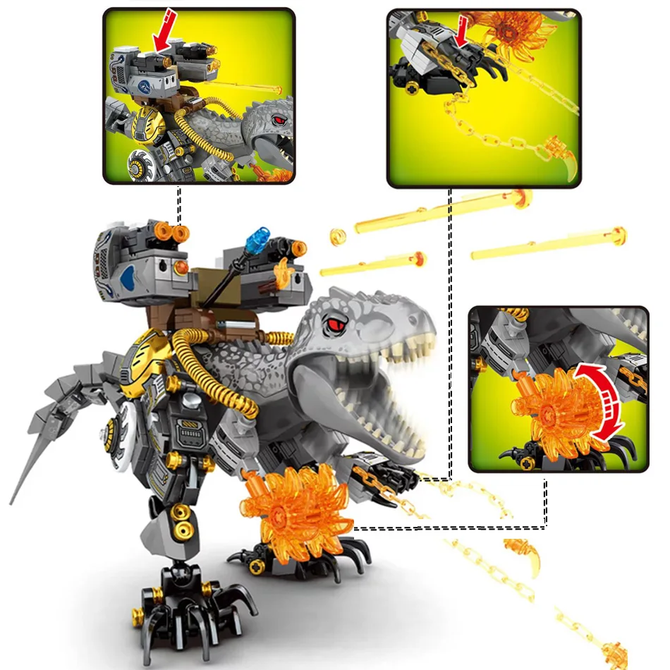 Конструктор Mengwoha Jurassic Reload тираннозавр рекс динозавр мир с фигурками парк