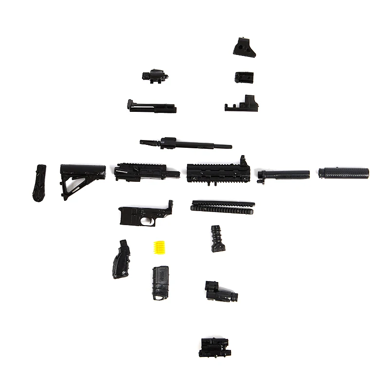 1 комплект 1:6 PUBG HK416 сборная винтовка модель рандого строительного кирпича для