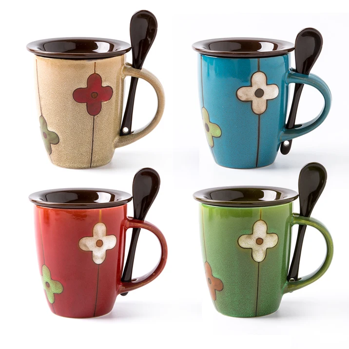 Фарфоровый для эспрессо кружка Экологичная ручная роспись коричневая