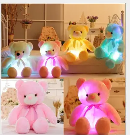 

squishy bear night light! Bear Stuffed Doll Night Light Animals Plush Toys for girls Kids Gifts for the New Year