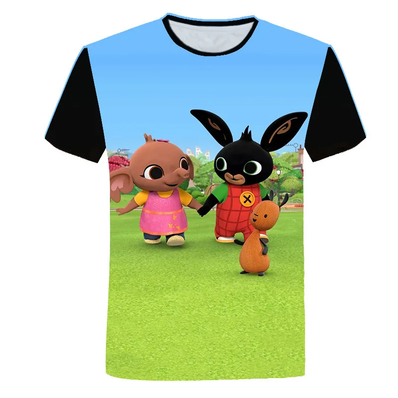 

Children T shirt 3D printed cartoon girl animal clothing cartoon rabbit pattern boy clothing children's wear baby toddler summer