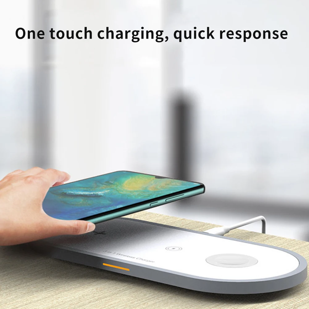 3 в 1 смарт телефон часы для наушников док станция аксессуары приемник Qi