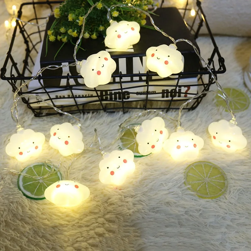 

Luzes da corda led bonito nuvens smiley nuvem luz string interior casa decorao da janela luzes da rvore de natal luzes