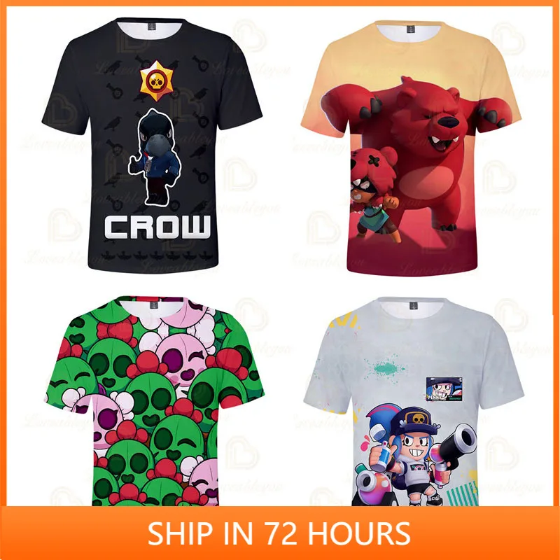 

Nita Colt Spike and Star,6 To 19 Years Kids Leon Shirt Shooting Game PRIMO 3D T-shirt Boys Girls Cartoon Tops Teen Clothes