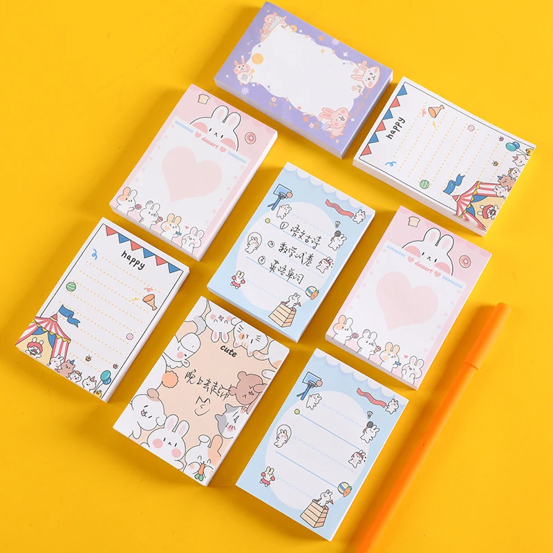 1 шт. милый мультипликационный кролик в стиле кавай липкий блокнот для Заметок Post