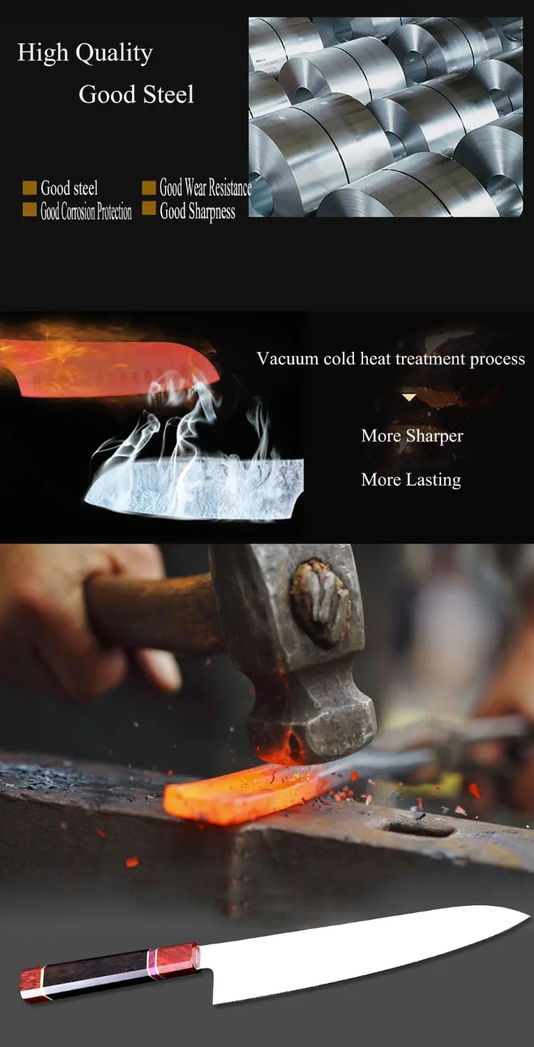 Нож шеф повара XITUO vg10 стальной японский нож сантоку для сашими суши лосося мяса