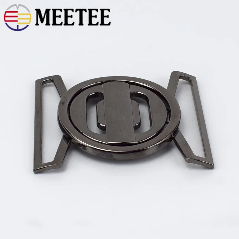 2/4 шт. Meetee 50 мм металлическое пальто с пряжками декоративные кнопки поясные