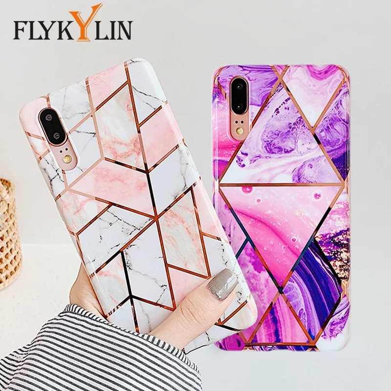 

FLYKYLIN Marble Flower Case For Samsung Galaxy A40 A50 A70 A41 A51 A71 A52 A72 Back Cover Soft Silicone Phone Cases Coque Shell