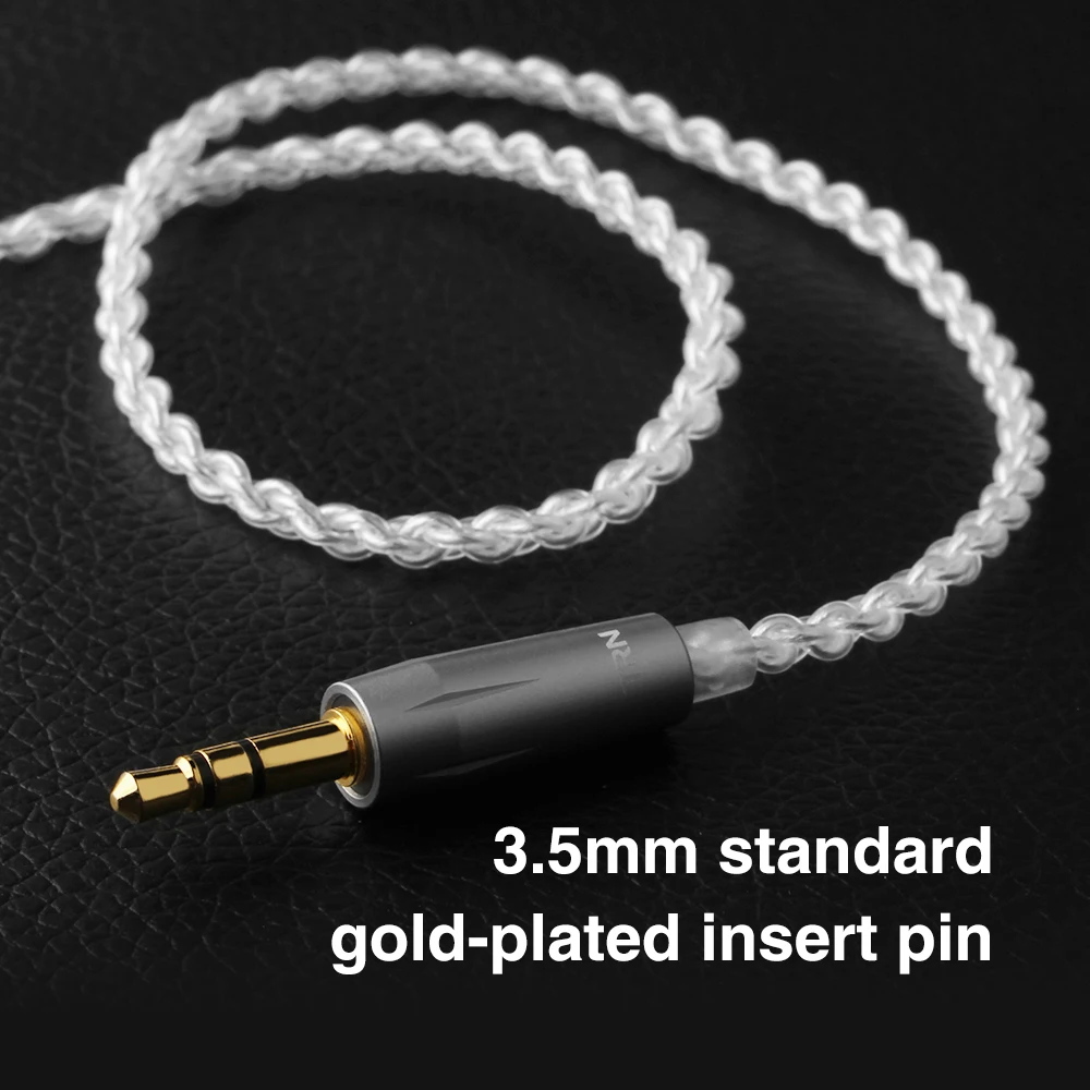 TRN A2 Silver Plated Headphone Cable 3.5mm HIFI Earphone MMCX/2Pin Connector Use For V10 V20 MT1 TA1 ST1 ST2 | Электроника