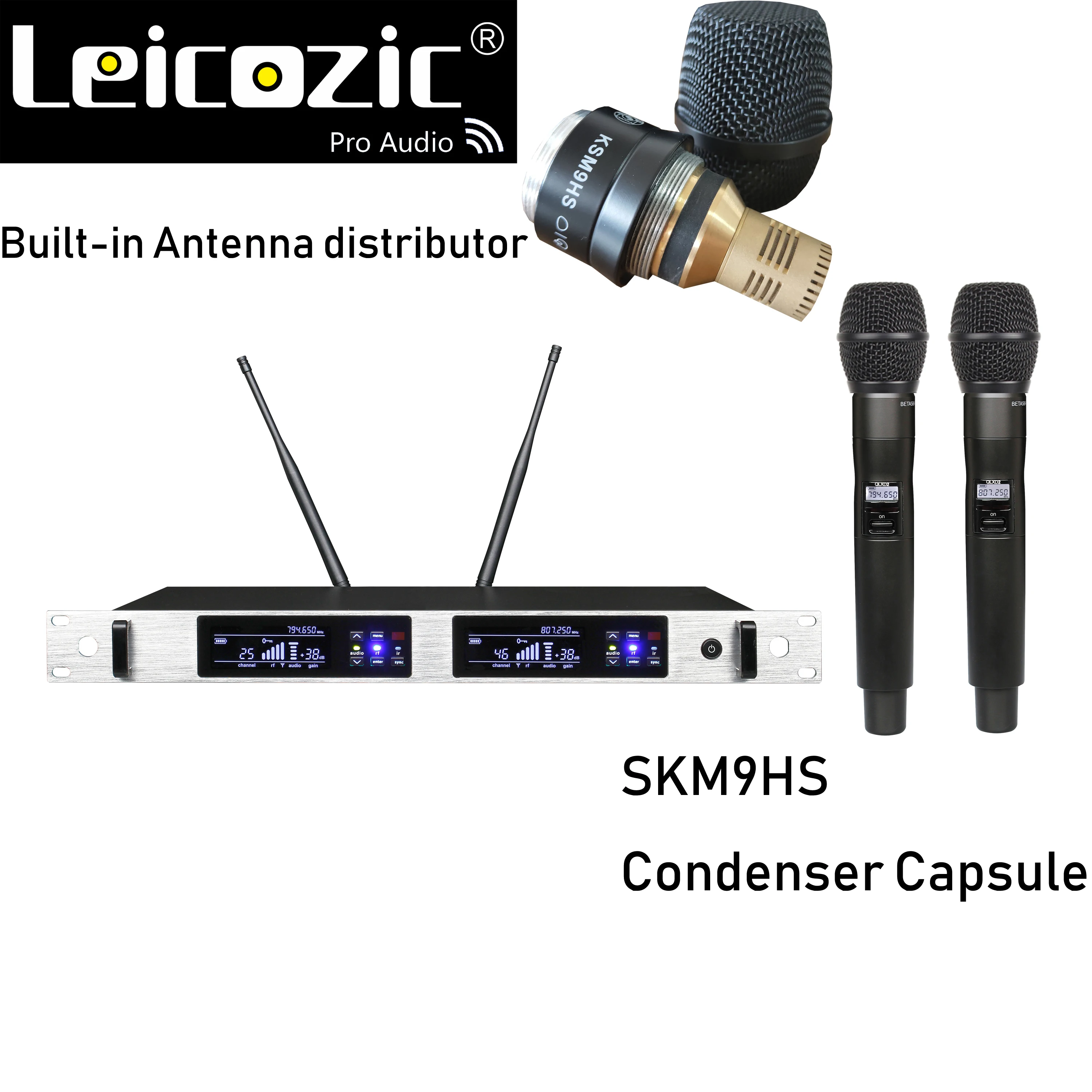 Leicozic QLX-24D конденсаторный микрофон Беспроводной Системы двойной Condenseur
