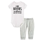 Комплекты одежды для маленьких мальчиков и девочек из 2 предметов, забавные костюмы для новорожденных с коротким шарфом и длинными полосатыми леггинсами на возраст 0-24 месяца