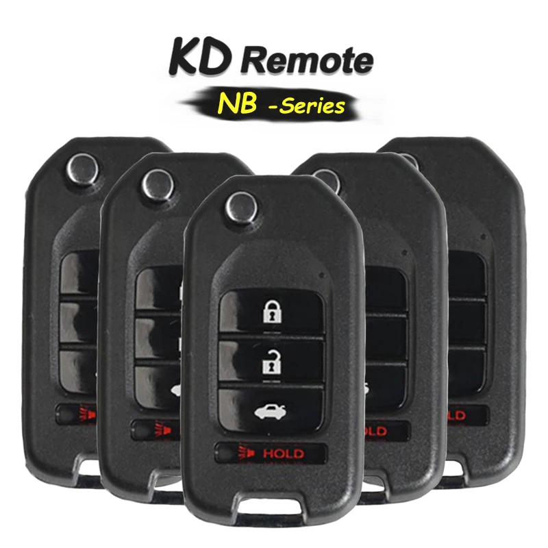 

KEYECU 5x NB-Series NB10 Universal Remote 3+1 4 Button Control Key for KD900 KD900+ URG200, KEYDIY Remote for NB10-3+1