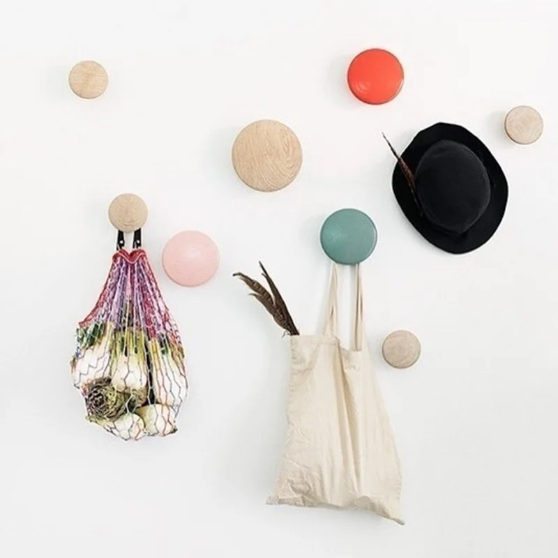 Органайзеры для хранения деревянный настенный крючок вешалка пальто круглая