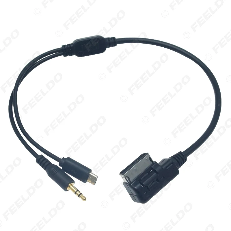 Автомобильный аудиокабель FEELDO AMI/MDI с разъемом 3 5 мм кабель AUX Micro USB для Mercedes Benz