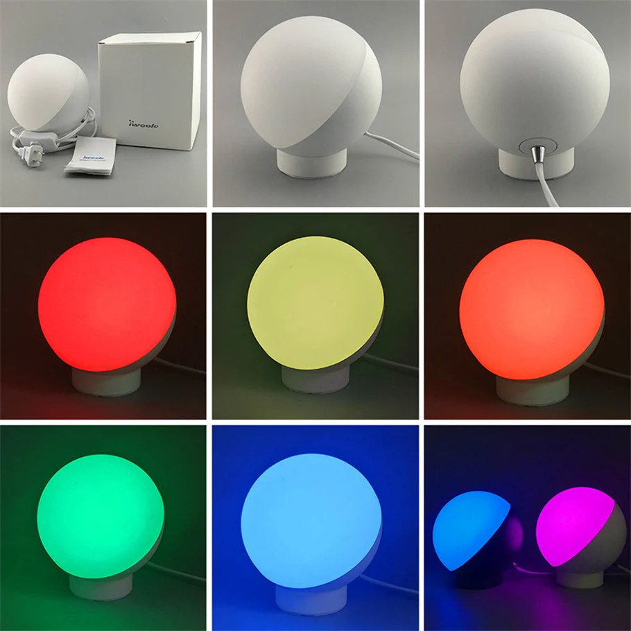

RGB LED Desk Lamps 7W Smart Voice LED Control WiFi App Remote Dimmable Bedroom Table Night Lights Work With Alexa Google Home