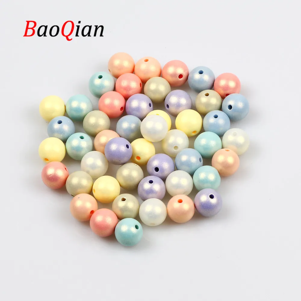 Круглые акриловые бусины-разделители 6-16 мм карамельных цветов можно