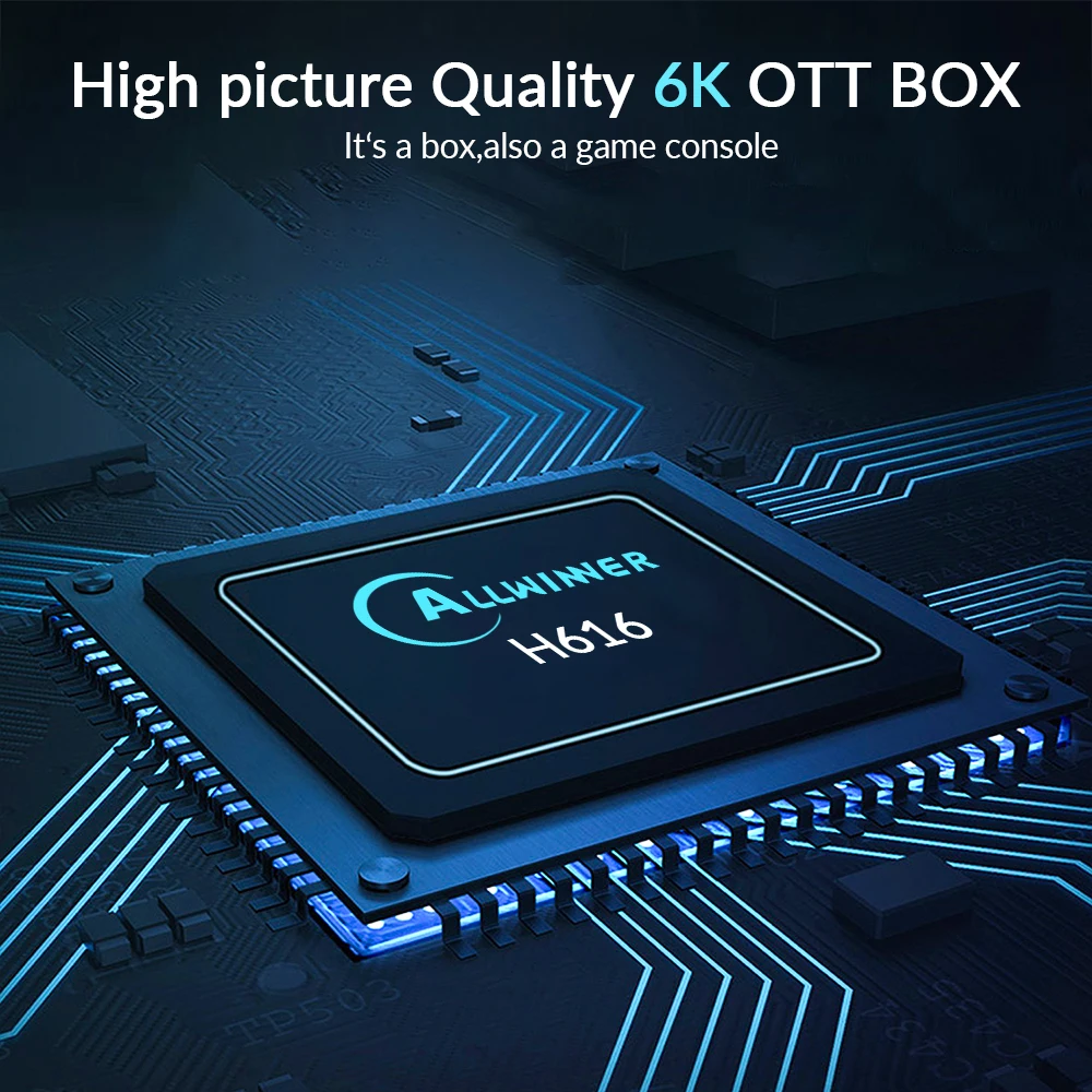 Android 10.0 TV BOX H616 2.4G&amp5G Fast WiFi Support 4K 6K 3D With Bluetooth 5.0 H.265 Set Top Box Receiver Media Player | Электроника