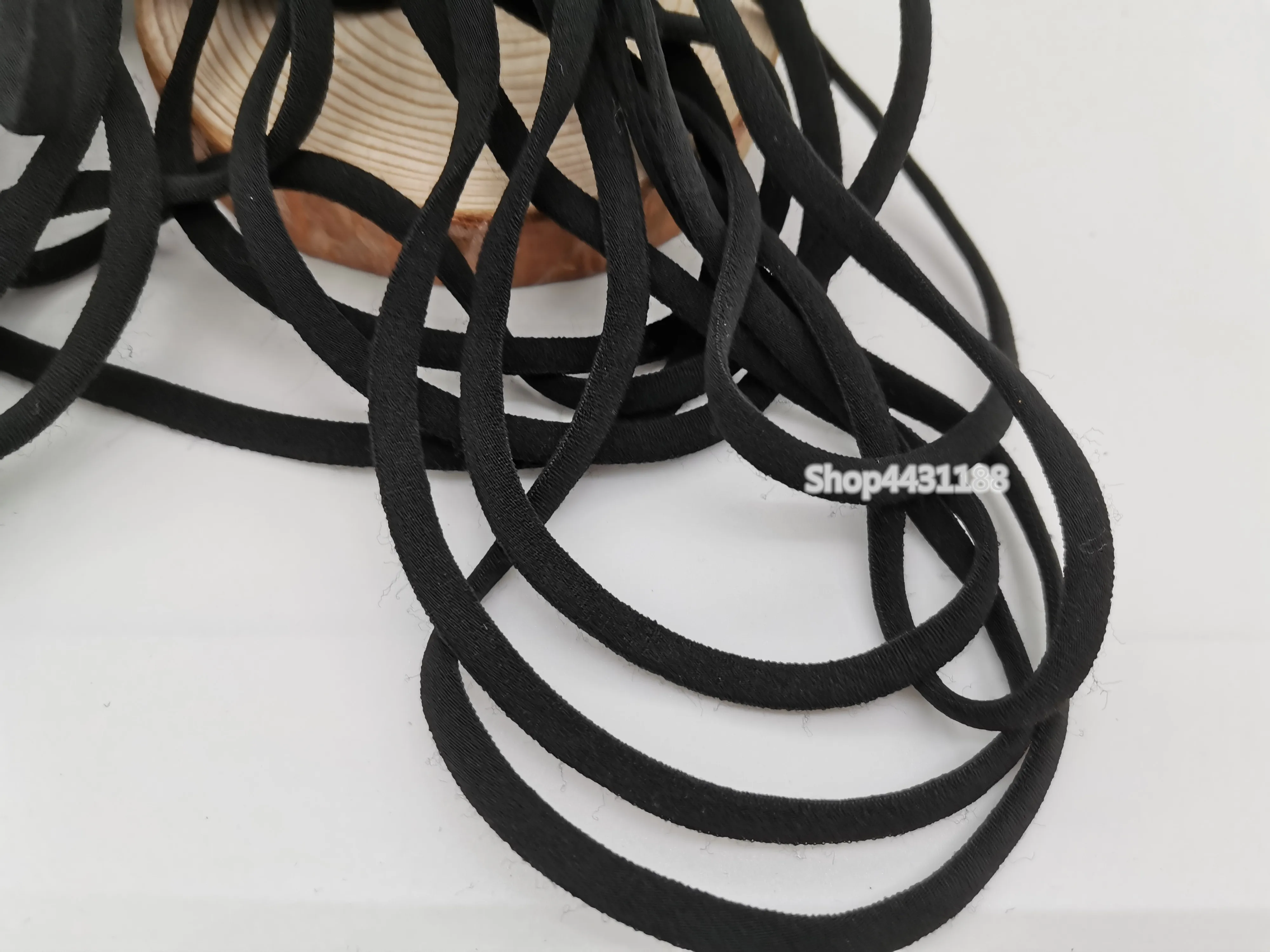 Резиновая лента для рукоделия черная/белая 3 мм|Шнуры| |