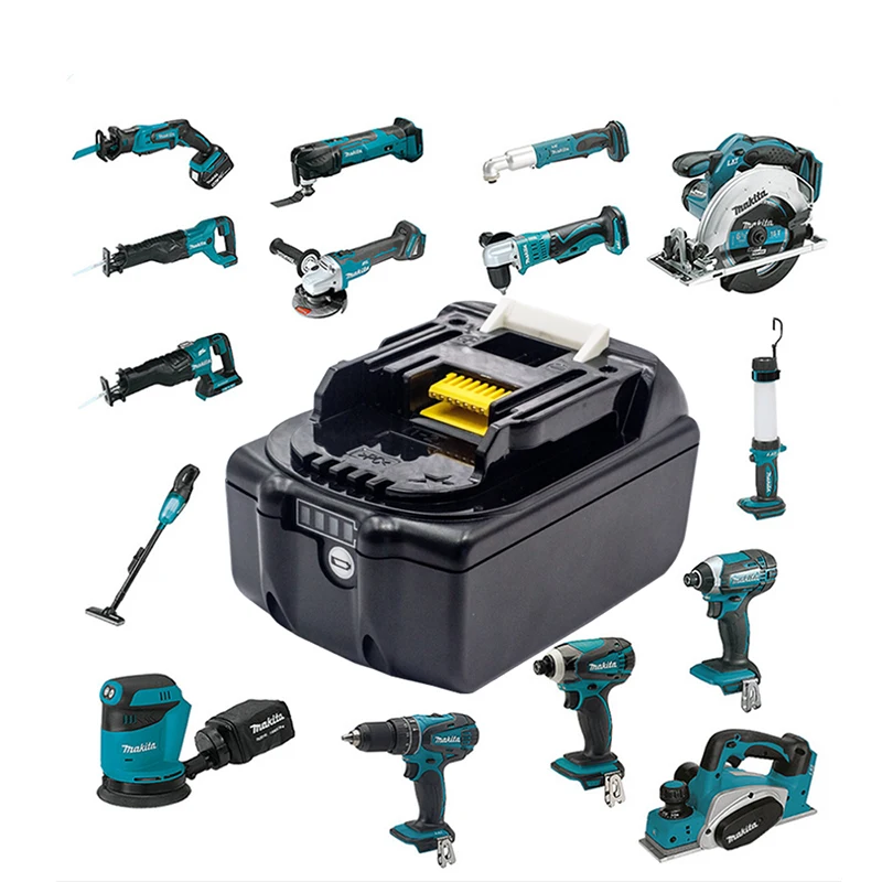 

VAKAUMUS Li- Ion Rechargeable Replacement For Makita 18V 6.0ah Cordless DrillsBattery BL1850 BL1860 BL1840 LXT400 With Charger