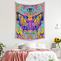 skeleton butterfly tapestry wall carpet printing aesthetic home room decor wall hanging fabrics psychedelic tapestry background