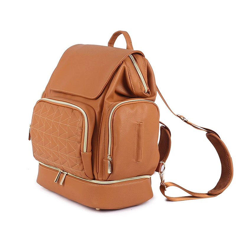 Водонепроницаемый рюкзак из искусственной кожи для подгузников Вместительная