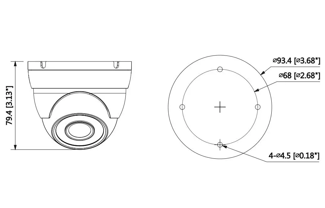 Dahua IP Camera IPC-HDW4431M 4MP IR Eyeball Network Support PoE Security | Безопасность и защита