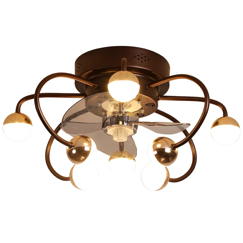 

Modern ceiling fan with remote control function, built-in electric light in bedroom, dining room and living room