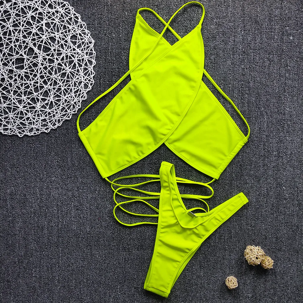 

Women Push Up High Waist Two Pieces Bikini Swimwear Swimsuit Beachwear Brazilian Swimsuit Monokini Bathing Swimwear Bikini