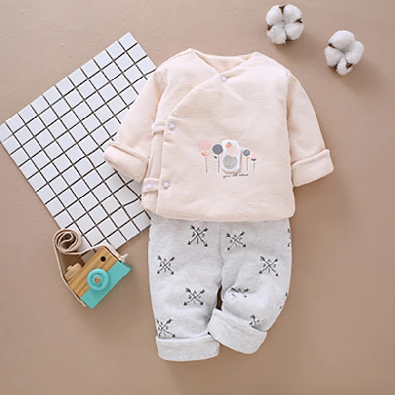 khaki1 Одежда для малышей; комплект нижнего белья для новорожденных; милая хлопковая одежда для малышей; осенне-зимний комплект для малышей; комплект одежды для младенцев - Цвет: khaki1