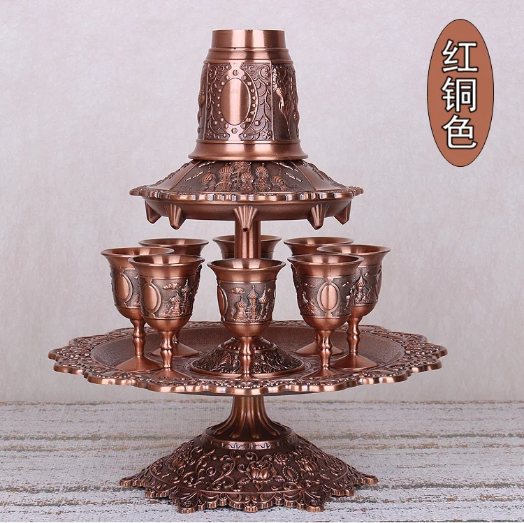 Творческий 12 шт./компл. цинковый сплав металла набор для вина с декантером