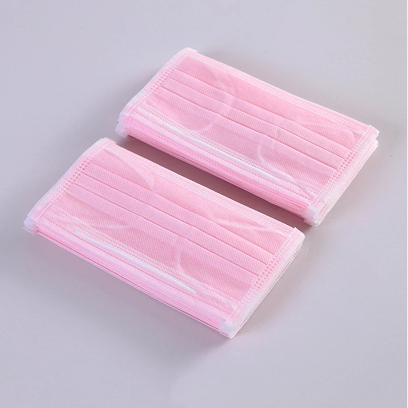 Маска одноразовая трехслойная дышащая для лица с фильтром черная серая