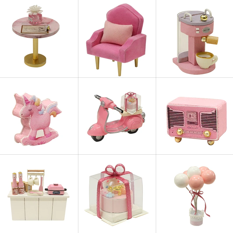 

DIY-KIT DIY Dollhouse Wooden Doll Houses Miniature Doll House Furniture Kit Casa Music Led Toys For Children Birthday Gift A73