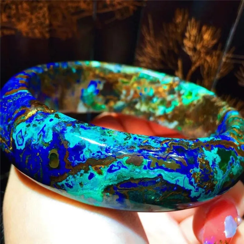 

2020 Rare Natural Crystal Pietersite Stone Women's Bangle