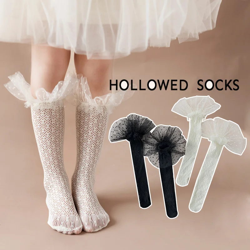 Симпатичные детские гольфы принцессы Лолиты для девочек. Детские кружевные
