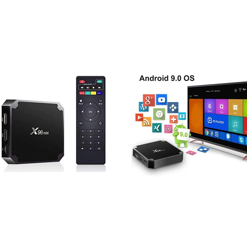

ТВ-приставка X96 Mini на Android 9.0, 1 + 8 Гб, Wi-Fi 2,4 ГГц, Ethernet 100 м