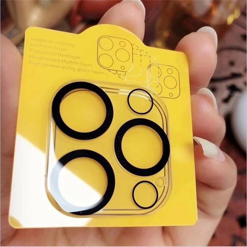 100PCS For IPHONE 13 12 Pro Max/11 ProMax/11 Pro/12 Mini TOP 3D Full Covered Back Camera Lens Tempered Glass Screen Protector