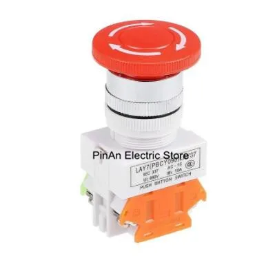 Кнопка аварийной остановки 1NO 1NC красная кнопка для фиксации грибов