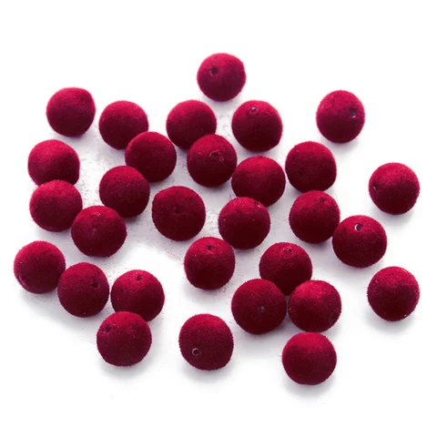 Бусины-помпоны бархатные 100 шт.