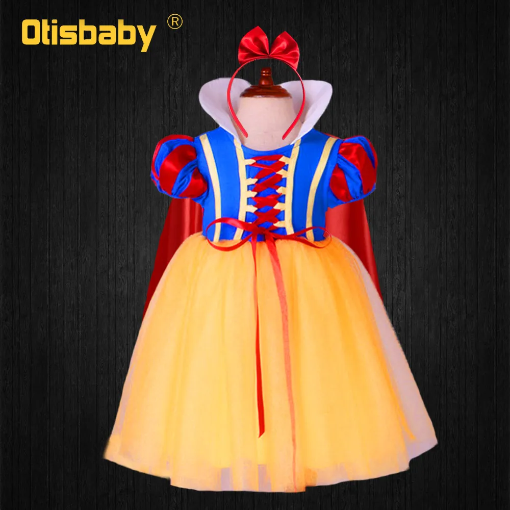 Snow White Dress Платье Белоснежки; платье принцессы с пышными рукавами для девочек; костюм на Хэллоуин; детская одежда на Рождество; подарок на день рождения; Fantasia Infantil - Цвет: Snow White Dress