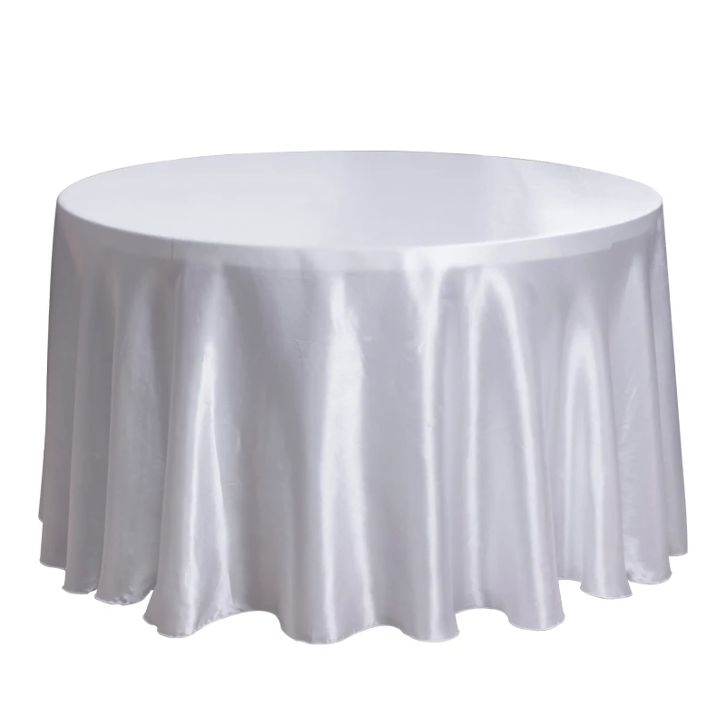 1PC Round Satin Table Cloth Banquet Cover Wedding Linen For Home Event Party Hotel Decoration | Дом и сад
