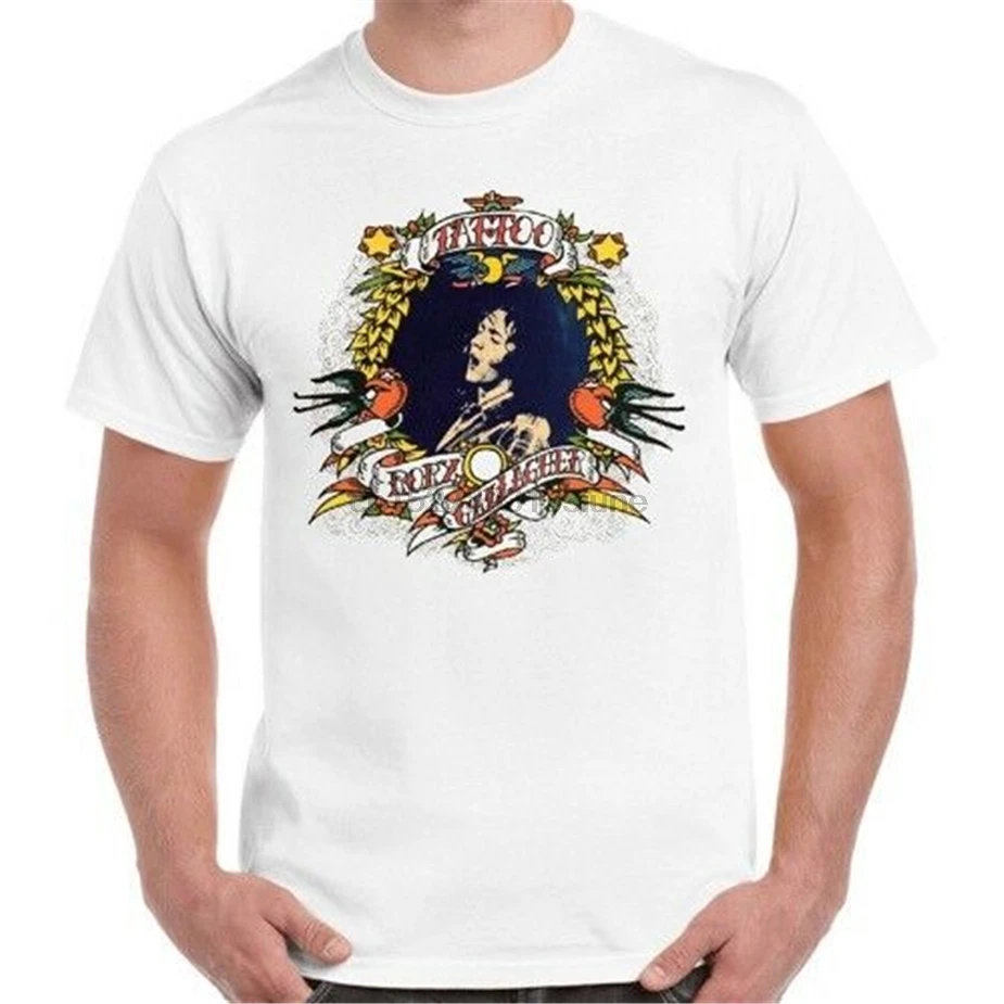 Рори Галлахер тату музыка Блюз рок ретро футболка 267 свободного размера плюс