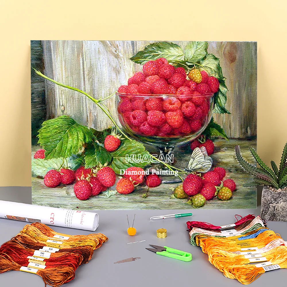 

Набор для вышивки крестиком 11CT с изображением фруктов и цветов