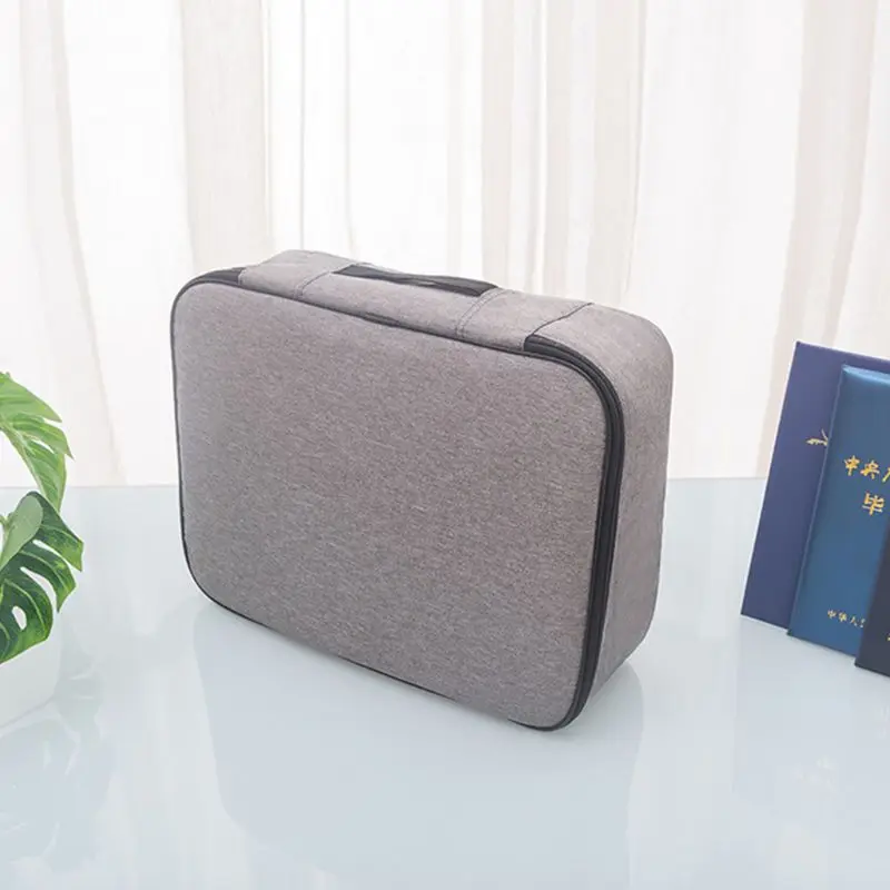 

G92E Document Ticket Bag 2 Layers Large Capacity Compartments Waterproof Certificates Organizer For Home Travel