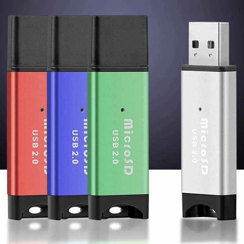 Универсальный алюминиевый кард ридер для ПК USB 2 0 считывание TF карт памяти