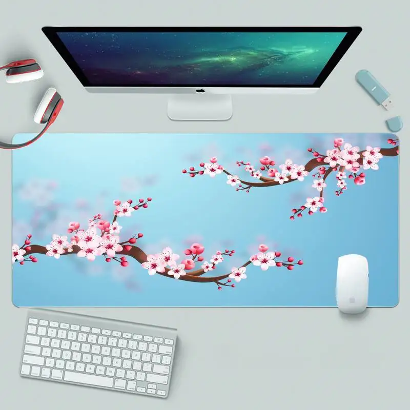 

Mount Fuji Cherry Blossom Mouse Pad Custom HD MousePad Desk Mat Mouse Mat Keyboard Pad Mouse Mat Gamer Anti-slip Office Laptop