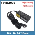 Зарядное устройство LZUMWS для ноутбука, 20 в, 2 А, 40 Вт, 5,5*2,5 мм