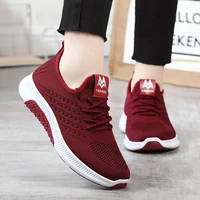 mesh womens shoes spring and summer casual breathable sports mesh shoes women rubber soled non slip adult flat sneakers women